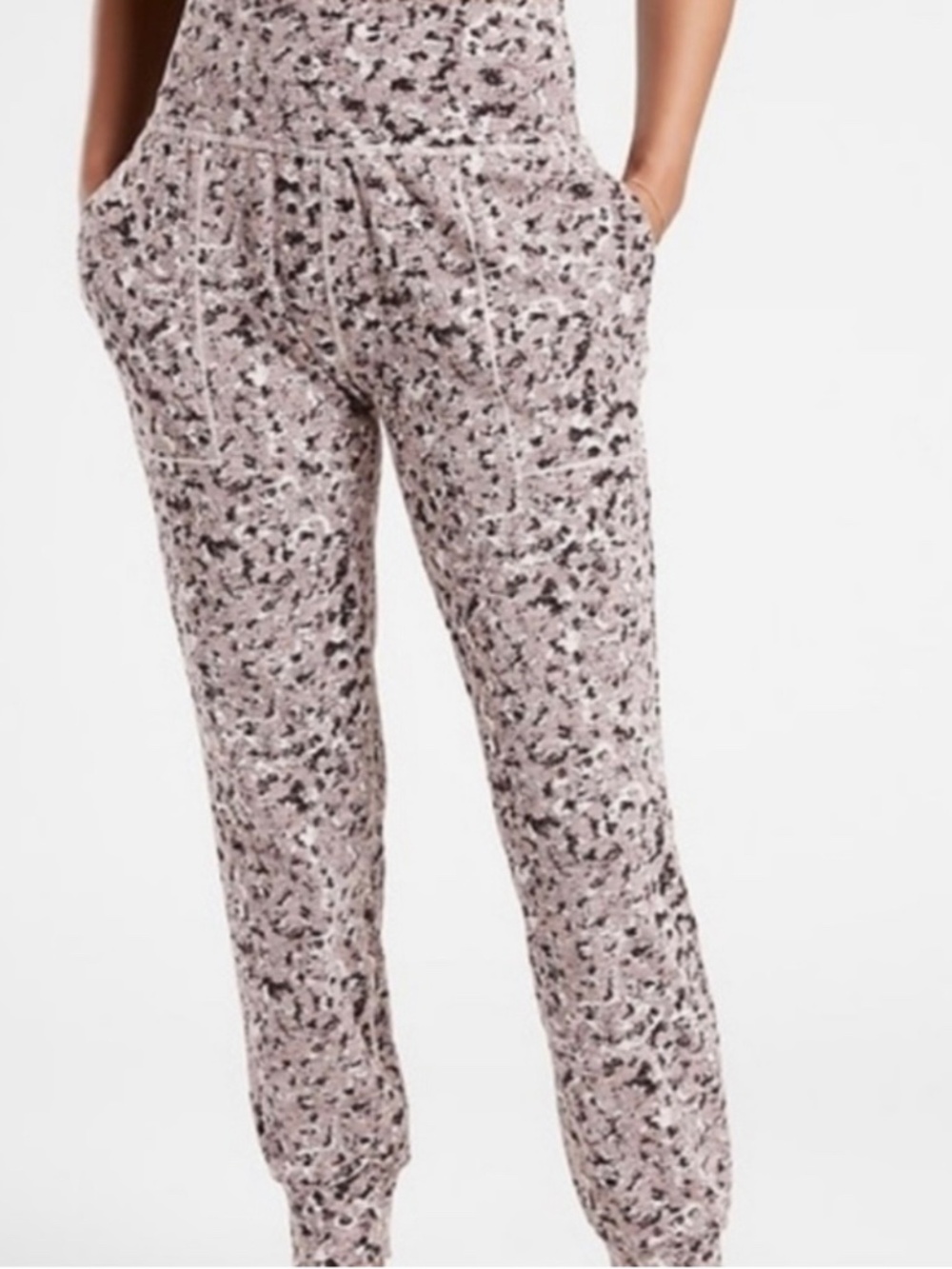 Athleta Purple and  Black Textured Joggers - M